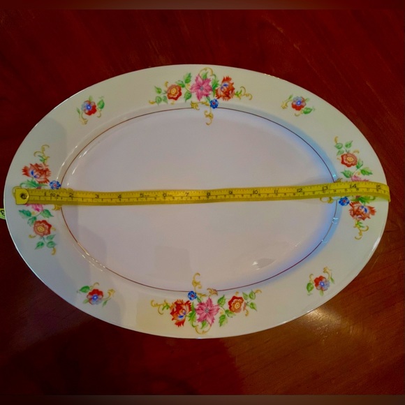 RARE LRG Eschenbach Baronet style Bavarian China Pattern Floral VTG Oval Platter - Picture 9 of 12
